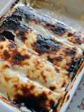 Caneloni de Frango gratinado com massa de panqueca