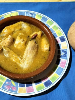 Una foto de Pollo con salsa de calabaza