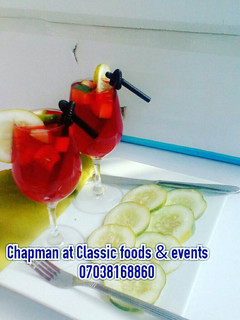 A picture of Chapman with cucumber.