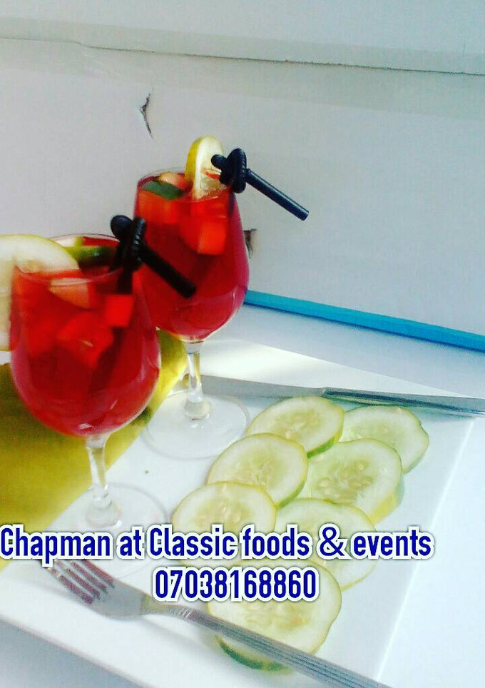 A picture of Chapman with cucumber.