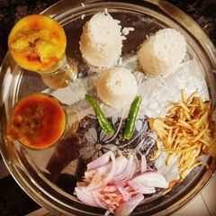 A picture of Kadhi chawal shots.