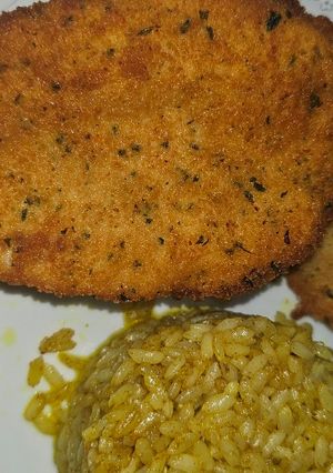 Una foto de Pollo a la milanesa