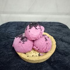 A picture of Multi grain tart with beetroot Ice cream.