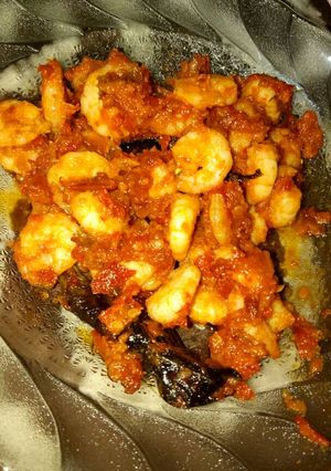 Foto resep Udang kupas saus padang