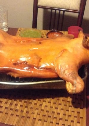Una foto de Lechón al Horno .