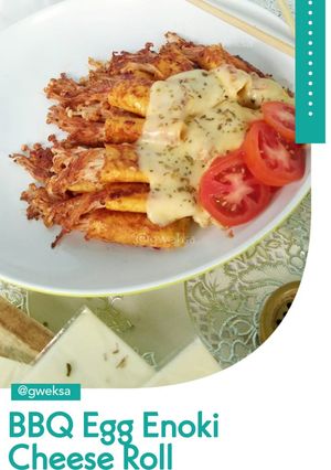Foto resep BBQ Egg Enoki Cheese Roll