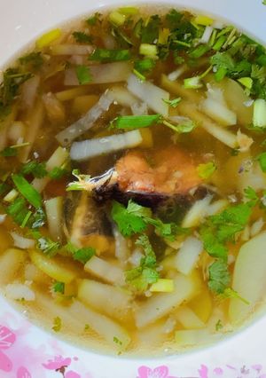 Hình của món Canh bầu cá trê.