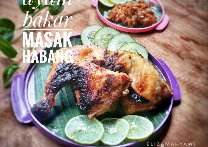 Paha ayam bakar masak habang