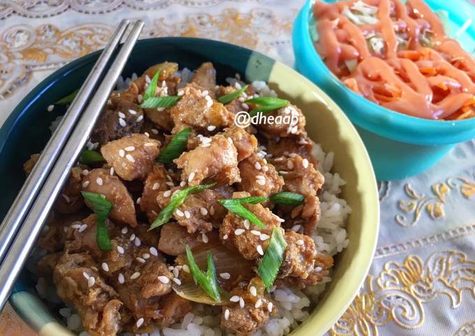 Chicken Teriyaki with Veggie Salad