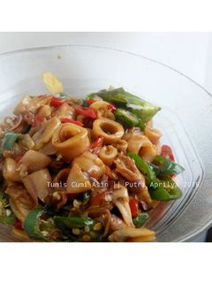 Foto resep Tumis cumi asin