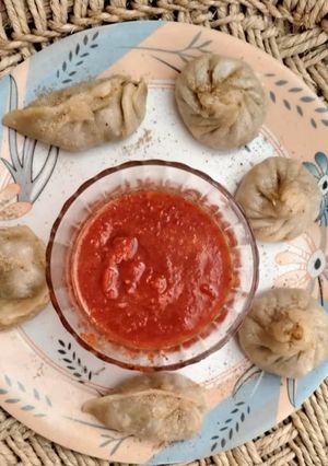 A picture of Steamed Momos.