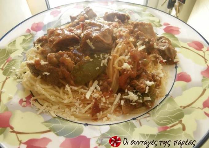 Red beef stew from Kefalonia