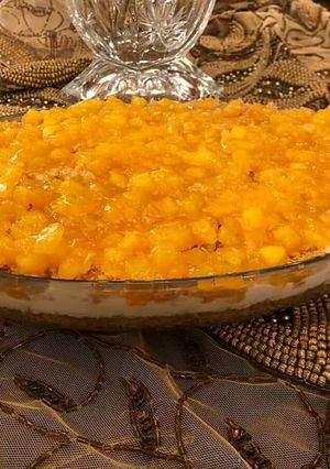 صورة لوصفة كنافة بالكريمة و بالمانجا