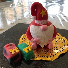 A picture of Santa from Terry’s orange chocolate.