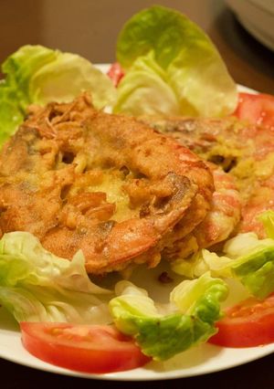 Hình của món Tôm lăn bột chiên.