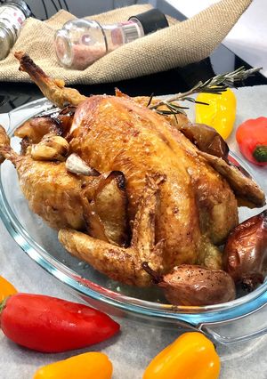 Une photo de Poulet aux pommes