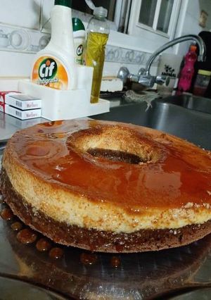 Una foto de Chocoflan