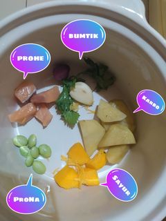 Foto resep MPASI Bubur Kentang Salmon Edamame dan Kabocha