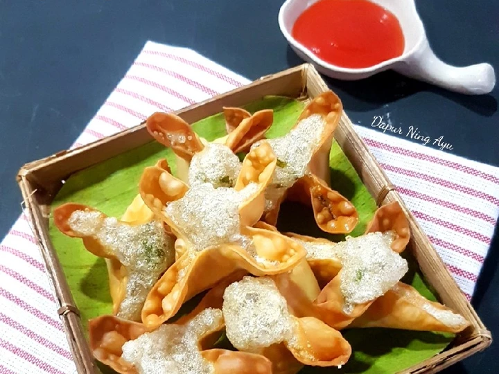 Langkah Gampang Menyiapkan Resep  210. Pangsit Goreng isi Aci yang Bisa Manjain Lidah, Lezat Sekali