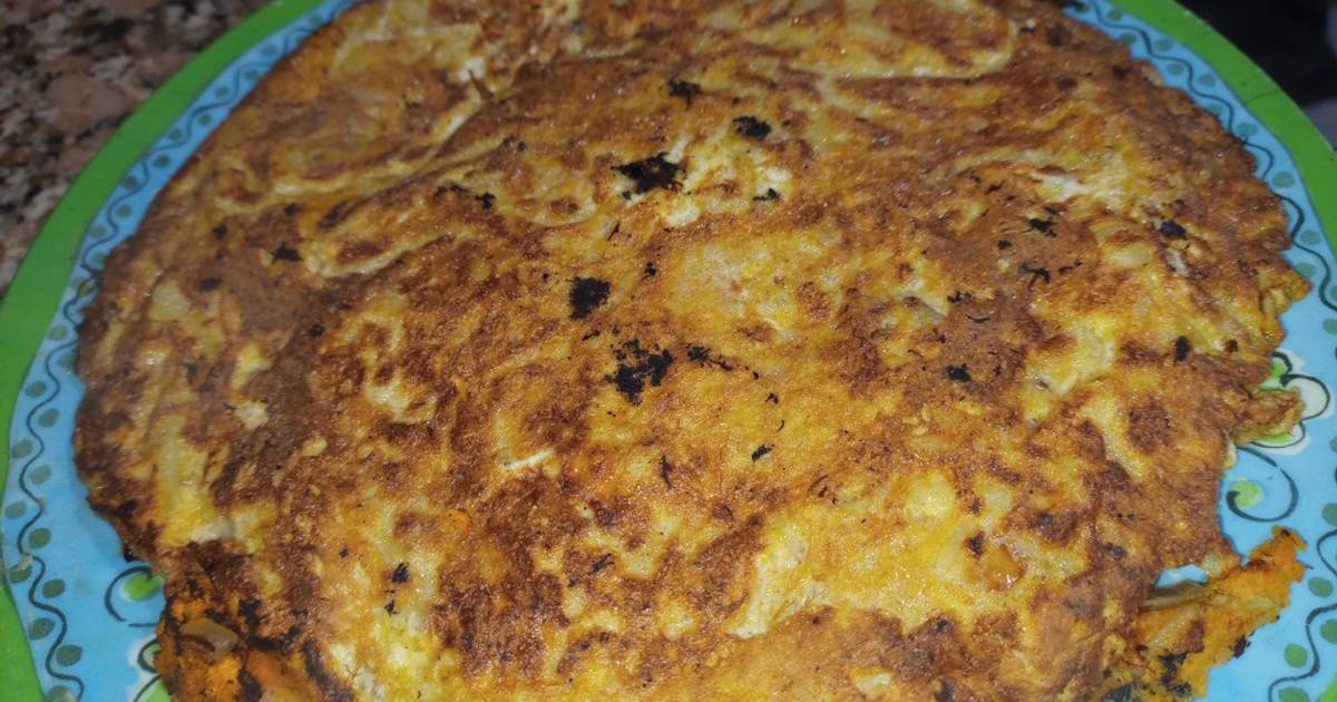 Tortilla rápida de papa y zanahoria 🥕 Receta de Noell Monica Cookpad