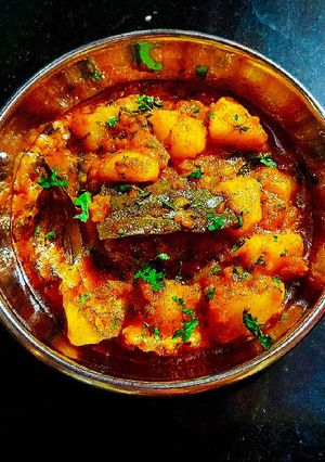 A picture of Dahiwale Aloo.