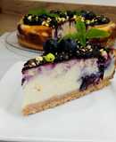 Tarta de queso con arándanos