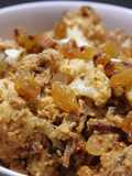 Veg:Baked Cauliflower and Golden Raisins with Almond-Yogurt Sauce
