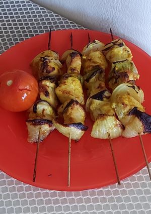 عکسی از دستور جوجه کباب چوبی