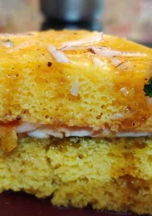 A picture of Paneer sandwich dokhla.