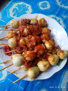 Foto resep Sate telor puyuh balado