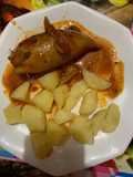 Encornets farcies avec pommes de terre