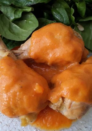 Una foto de Jamoncitos de pollo con naranja