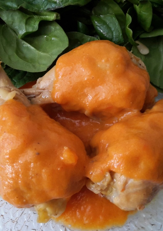 Una foto de Jamoncitos de pollo con naranja