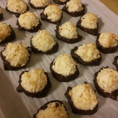 A picture of Chocolate Dipped Coconut Macaroons.