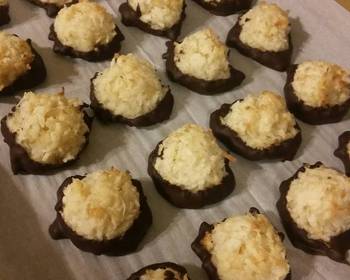 Unique Recipe Chocolate Dipped Coconut Macaroons Home Style