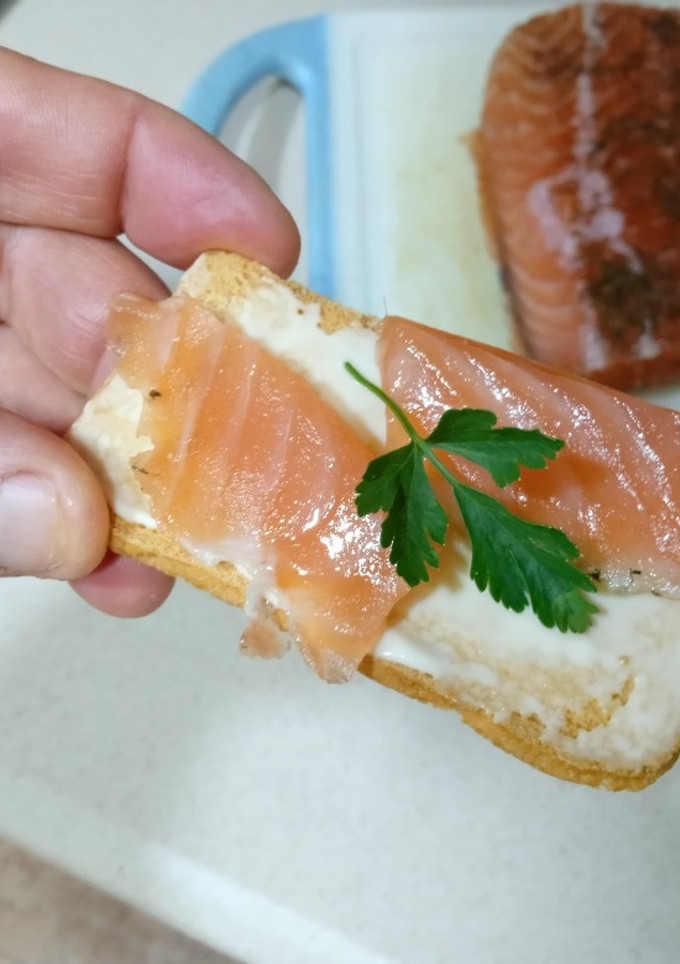 Una foto de Salmón marinado