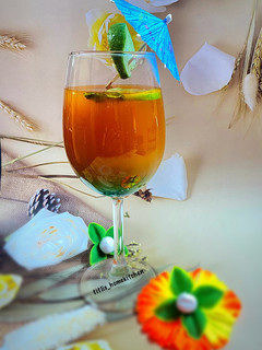 A picture of Curacao Orange Mocktail.