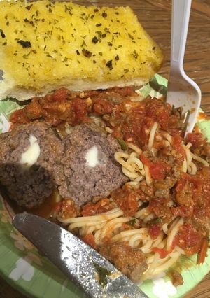 A picture of Easy Cheese Stuffed Meatballs 👊🏼.