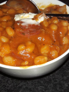 A picture of Baked beans surprise.
