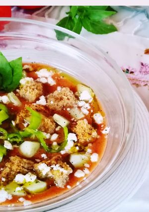Φωτογραφία της συνταγής Κρύα ντοματόσουπα!! Το γκασπάτσο στην ελληνική του εκδοχή