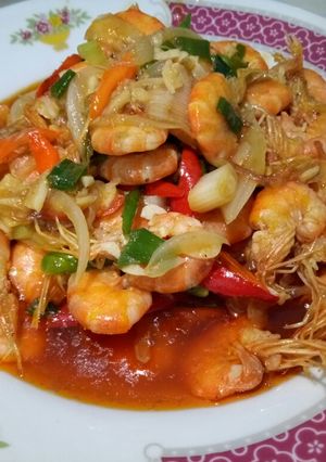 Foto resep Udang Asam Manis