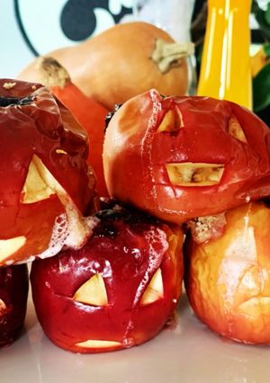 Une photo de Pommes au four healthy d’Halloween