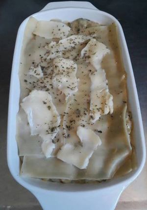 Una foto de Lassagña de verduras