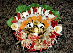 Una foto de Ensalada de primavera con tofu