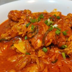 A picture of Dak-galbi (Korean Spicy Chicken Stir-fry).