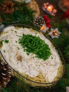 صورة لوصفة سباغيتي باللبن