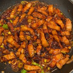 A picture of Gochujang pork belly.