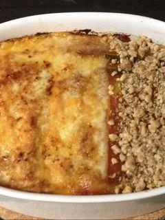 Una foto de Lasaña de calabacín y carne de pavo