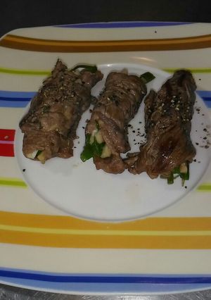 牛肉杏鮑菇捲 的食譜成品照片