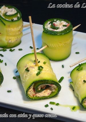 Foto principal de Rollitos de calabacín con atún y queso crema